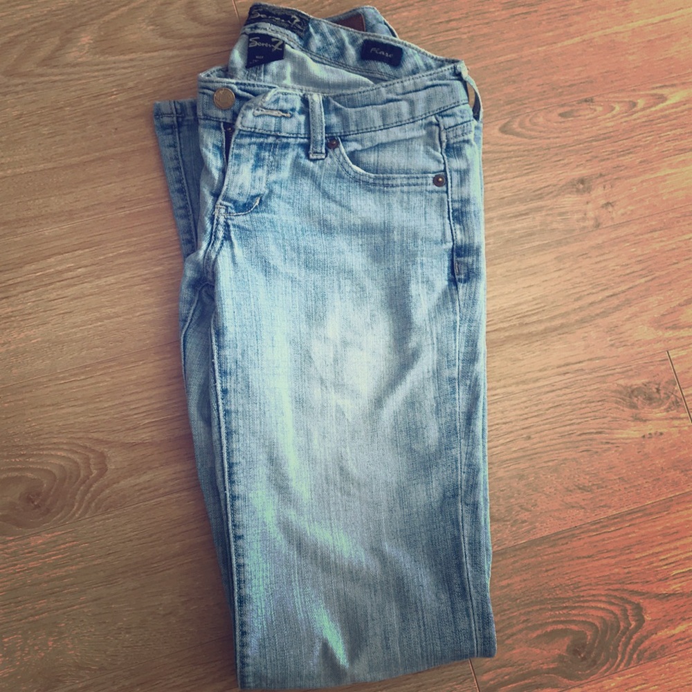 Light wash Seven7 brand jeans